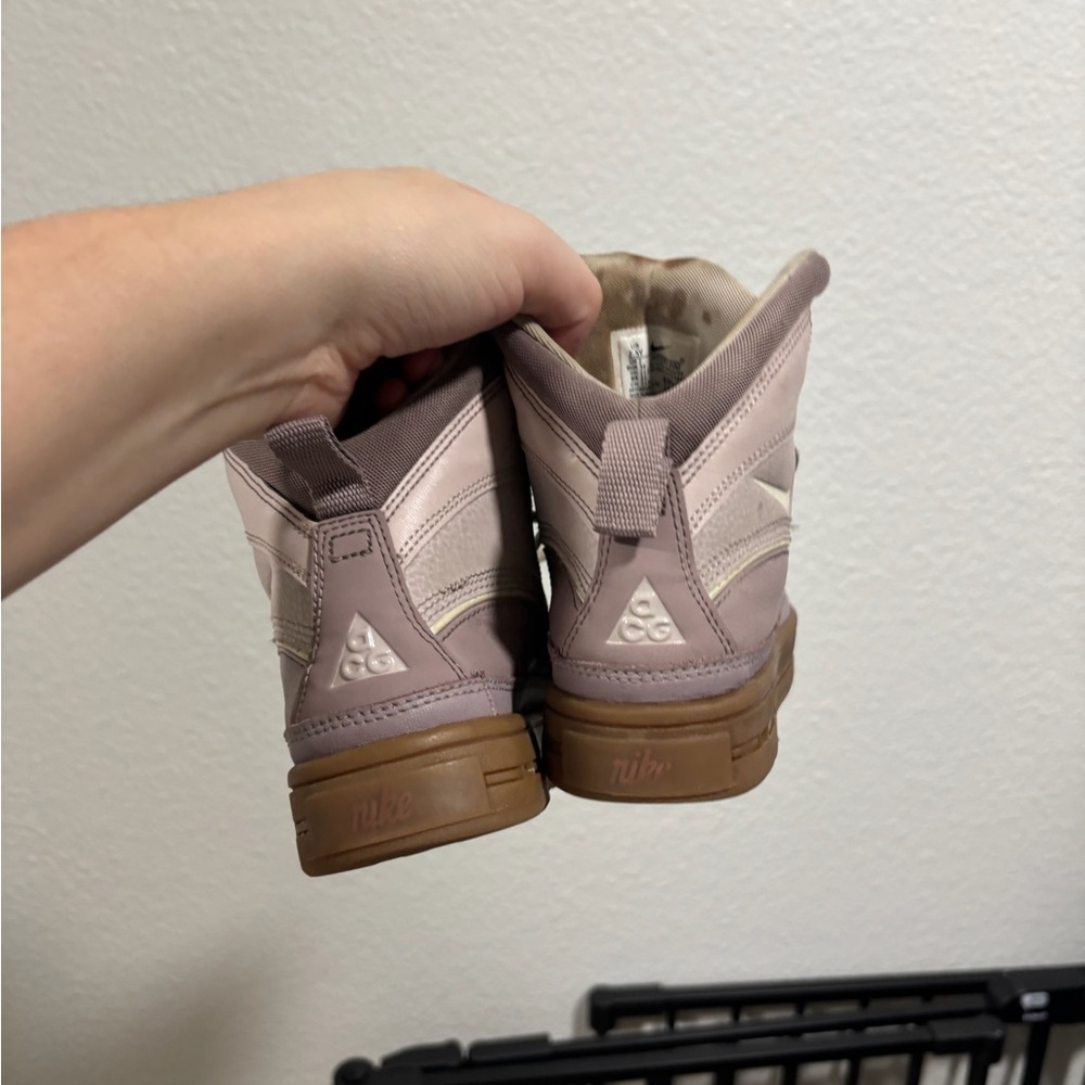 Nike Mauve/Pink High-Top Sneaker with Gum Sole - Picture 8 of 9